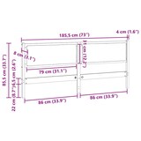 thumbnail of vidaXL Kopfteil Sonstiges Braun 180 cm Massivholz Kiefer