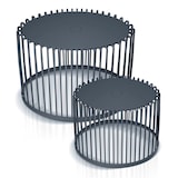 thumbnail of Prosperplast - Conjunto de 2 cestos decorativos de jardim/mesas laterais CLUBO, dimensões: 568x348x450 mm, antracite