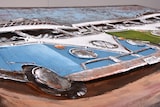 thumbnail of 3D-Metallbild 3 Bullis Stahl Bunt 5x80x120cm Wandbild Wohnzimmerbild Dekobild Flur Büro