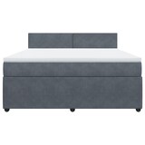 thumbnail of vidaXL Boxspringbett mit Matratze Dunkelgrau 180x200 cm Samt