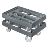 thumbnail of Transportroller für Kisten 60 x 40 cm mit 2 Bock- und 2 Lenkrollen in Grau