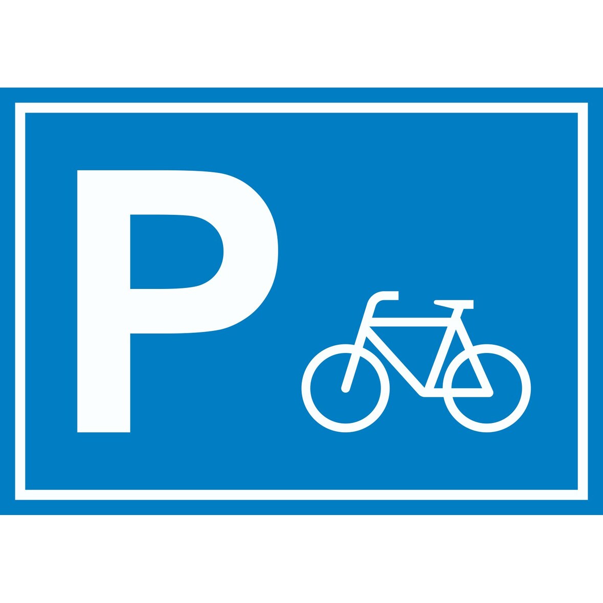 Fahrrad Parkplatz Schild waagerecht A2 (420x594mm)