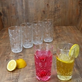 thumbnail of 12tlg Set STARLA Longdrink-Gläser & Whisky-Tumbler mit Relief - 6x 829549 + 6x 829556