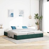 thumbnail of vidaXL Ottoman-Bett ohne Matratze Dunkelgrün 180x200 cm Samt