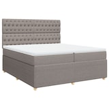thumbnail of vidaXL Boxspringbett mit Matratze Taupe 200x200 cm Stoff