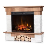 thumbnail of PORTO - Vrijstaande elektrische hoekhaard - 23" - Licht eiken - 91 x 89 x 76,5