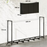 thumbnail of Outsunny Legnaia in Metallo con Telo Impermeabile 235x31x116