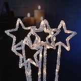 thumbnail of LED Gartenstecker Acryl Sterne 5 Leuchtsterne Außen Weihnachtsdeko