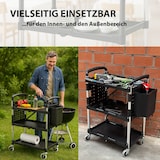 thumbnail of Servicewagen klappbar 65 Kg Traglast Beistellwagen mit Seitentasche Montagewagen Servierwagen