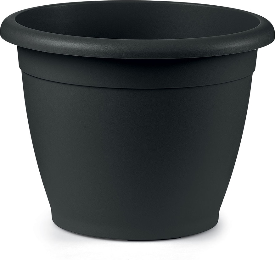 Pflanzgefäß Blumentopf Pflanztopf Naxos rund anthrazit Ø 35 x H 26 cm Veca