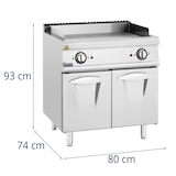 thumbnail of Royal Catering Fry top elettrico doppio - 10,8 kW - Rigato - Mobiletto -