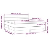 thumbnail of vidaXL Boxspringbett mit Matratze & LED Dunkelgrau 180x200 cm Samt