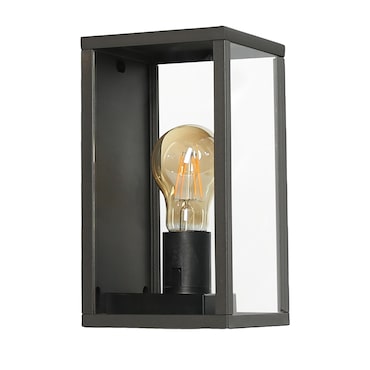 Aplique de  exterior Lope,  aluminio, color negro.