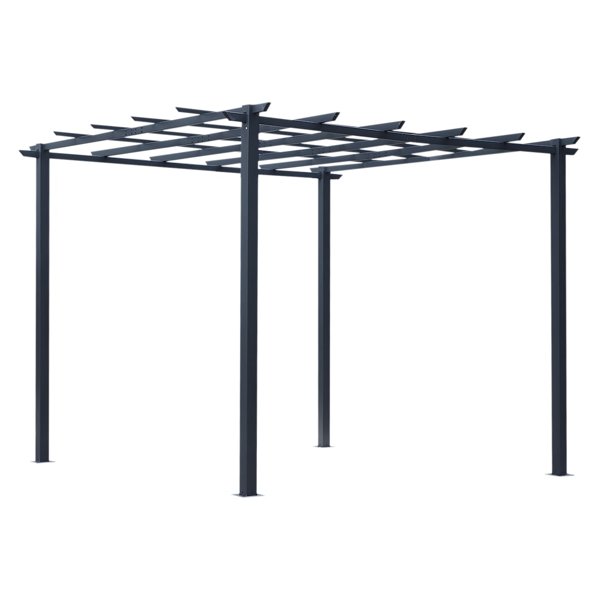 Outsunny - Rosenpavillon - 297Lx295Wx230Hcm - Schwarz