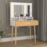 thumbnail of VCM Schminktisch Lindas Weiß / Honig-Eiche H. 133 x B. 80 x T. 40 cm