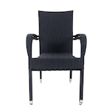 thumbnail of METRO PROFESSIONAL Armlehnstuhl stapelbar Mohim, Stahl/Polyrattan, schwarz