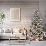 thumbnail of Albero di Natale Pino Verde Innevato H 210cm x L 150cm Super Folto Effetto Real-Touch con 2500 Luci Led Incorporate e Base Croce in Ferro Pieghevole