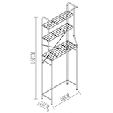 thumbnail of VCM Badmöbel Waschmaschinenschrank Tubas Schwarz H. 167 x B. 60 x T.24 cm