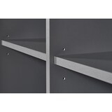 thumbnail of Elenzio Regal 4 Schubladen, 8 offene Fächer grau.