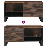 thumbnail of vidaXL Couchtisch Braun und Schwarz 80 x 50 x 40 cm Massivholz Akazie