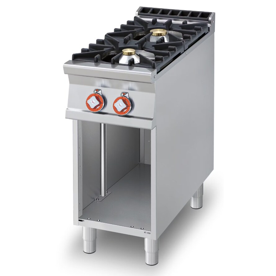 Piano Cottura Cucina A Gas - Mod. Pc/94GM - N. 2 Fuochi - Linea 90 - A Giorno - Con Fiamma Pilota - Dimensioni: Cm L 40 X P 90 X H 90 -