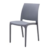 thumbnail of VOLGA set di 2 sedie poltrone da giardino in plastica design moderno colorata Grigio chiaro colore Grigio chiaro