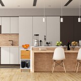 thumbnail of Relaxdays Standregal weiß, Beistellschrank aus MDF und Bambus, Wohnzimmerregal, skandinavisch, HBT 71x32x30 cm, white