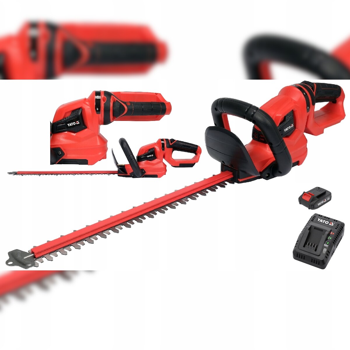 Yato Akku Heckenschere 18V 45 cm (1x Akku+Ladegerät)