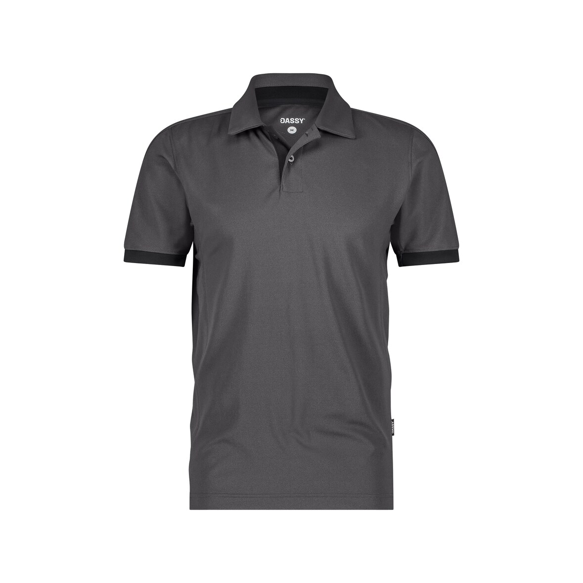DASSY® Traxion Next Poloshirt, D-FX Flex, UV-Schutz UPF 50+, Mesheinsätze, 50% recyc. PES, Art. 710079 anthrazitgrau/schwarz 4XL