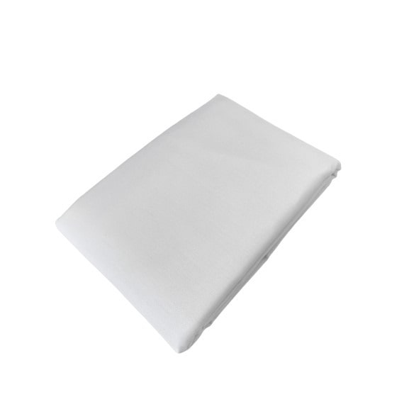 Nappe 150x200 satin blanc 50% coton/50% polyester