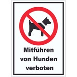 thumbnail of Mitführen von Hunden verboten Aufkleber A0 (841x1189mm)