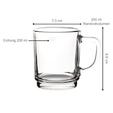 thumbnail of Pasabahce Glühweinbecher Glasbecher 0,2l geeicht 12er Set