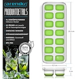 thumbnail of Arendo Eiswürfelformen 250ml - 14 Eiswürfel Fächer - 4er Set Eiswürfelbereiter mit Deckel - spülmaschinengeeignet - stapelbar - Silikon BPA-frei