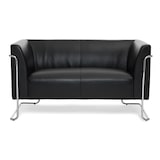 thumbnail of Loungesofa CURACAO Kunstleder 2-Sitzer schwarz hjh OFFICE