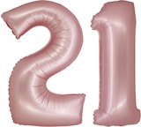 thumbnail of XL Folienballon roségold rosa Zahl 21