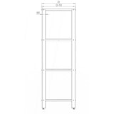 thumbnail of Cleiton® Estantería de Acero Inoxidable de pie 4 Estantes Lisos 1000x500x1800 mm | Estantería Metálica de 4 baldas lisas para Cocina | Hostelería