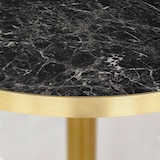 thumbnail of Restootab - Table Ø70cm Rome bistrot marbre noir brillant