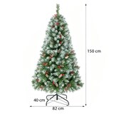 thumbnail of COSTWAY 150 cm künstlicher Weihnachtsbaum mit Beleuchtung, Schnee, Weihnachtsbaum