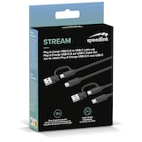 thumbnail of Speedlink STREAM Play & Charge USB-C/A to USB-C Cable Set - for PS5/Xbox Series X/S/Switch 2/Switch/OLED/Lite, black