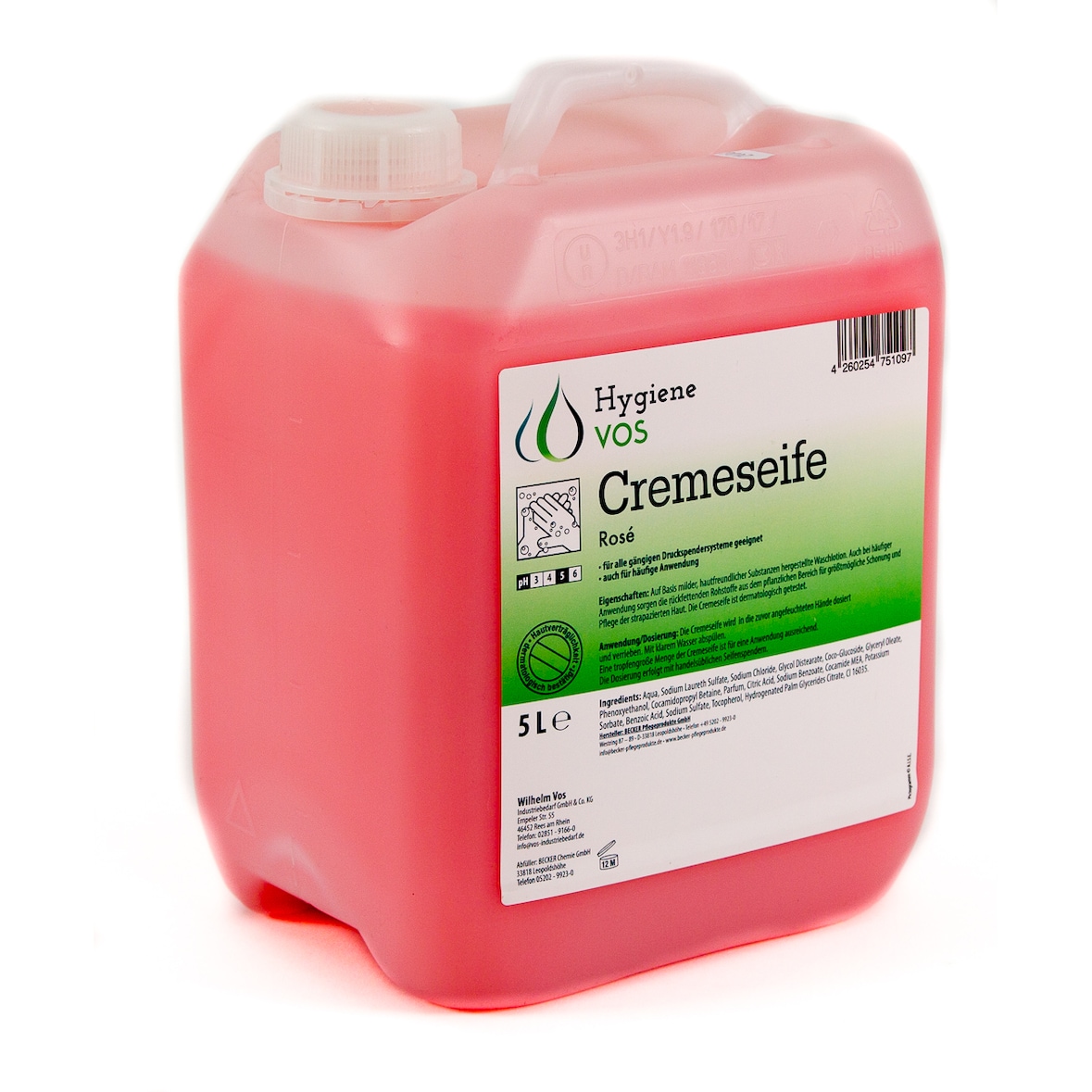 Hygiene Vos - Rosé Cremeseife 5L
