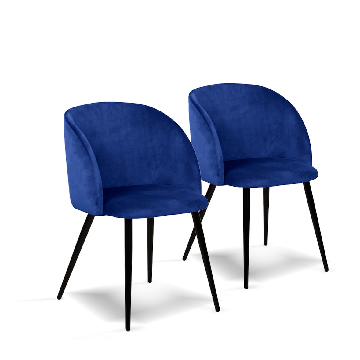 Pack de 2 sillas de comedor estilo Vintage color Azul Índigo. Modelo Keren