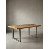 thumbnail of Massivholz Esstisch, rustikales Design, Edelstahlbeine, Mango Massivholz. 180x90x76 cm | Kadima Design