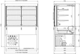 thumbnail of Einbau-Kühlvitrine Combisteel 4/1 GN - quadratisch, geschlossen, LED, Umluftkühlung