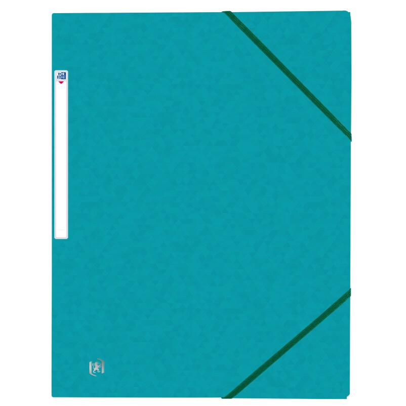 Chemise 3 rabats à élastique Top File+ A4, en carte coloris aqua