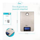 thumbnail of SOEM® Keukenweegschaal digitaal - Precisie Weegschaal keuken 1 - 5kg - Horeca Weegschaal - Tarra Functie - Inclusief Batterijen - RVS/Zwart