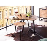 thumbnail of SIT Möbel Salontafel 80 x 80 cm | driehoekig | blad 25 mm mangohout naturel | metalen frame zwart | B 80 x D 80 x H 47 cm | 14342-01 | Serie SIDNEY