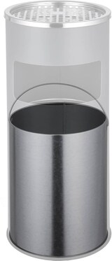 thumbnail of HELLOSHOP26 cendrier extérieur design avec poubelle en acier inoxydable 30 litres gris