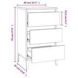 thumbnail of Table de chevet sonoma gris 40x35x70 cm bois d'ingénierie – Modèle Vision Nuit