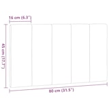 thumbnail of vidaXL Kopfteil-Kissen "Hanko" Creme 80 cm Stoff