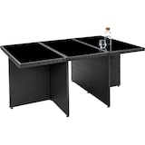 thumbnail of tectake Aluminium Rattan Sitzgruppe New York inkl. Schutzhülle 6+4+1 Aluminium Material Farbe Schwarz